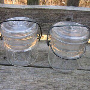 Ball Wide Mouth Bail Jar- Eclipse Lot of 2 Vintage with Lids 1930s-1960s